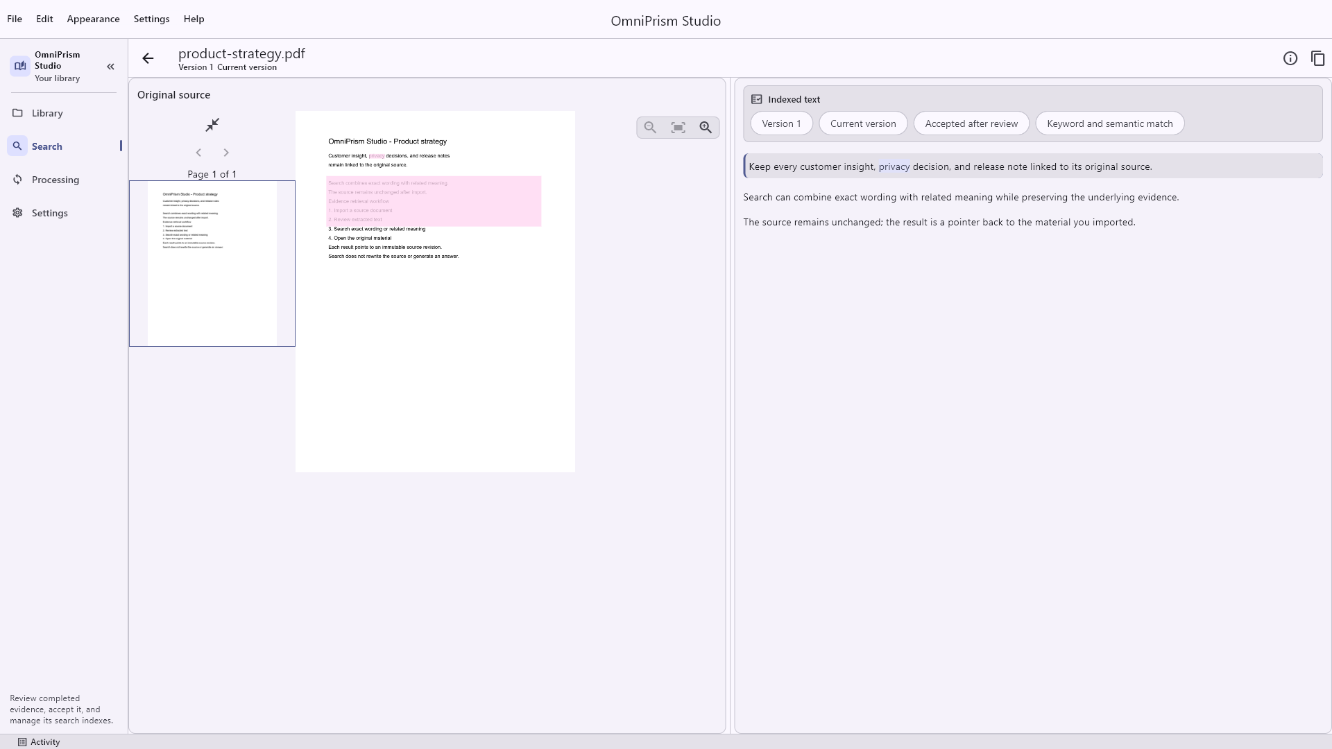OmniPrism Studio original evidence screenshot