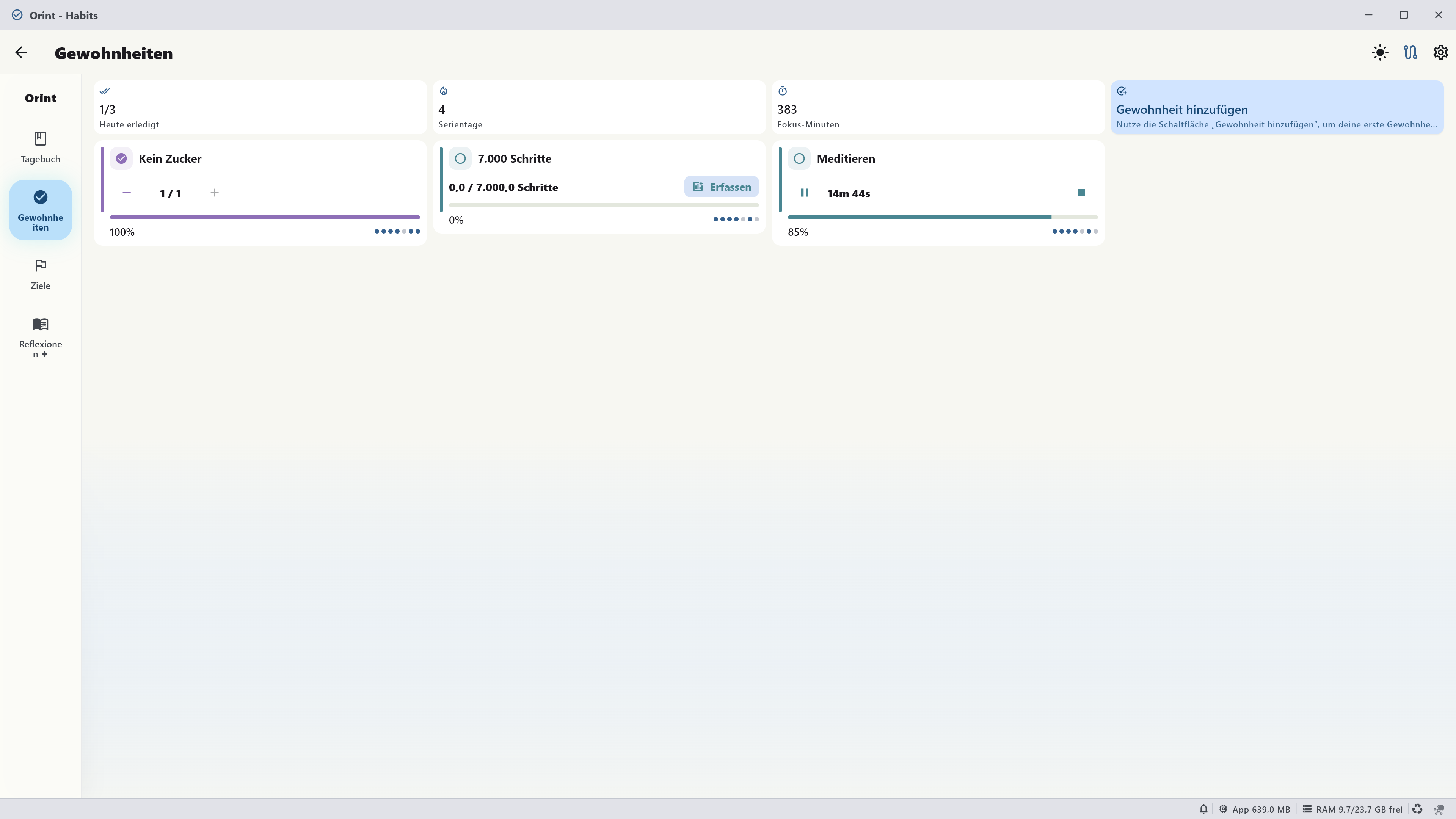 Windows Habits screenshot