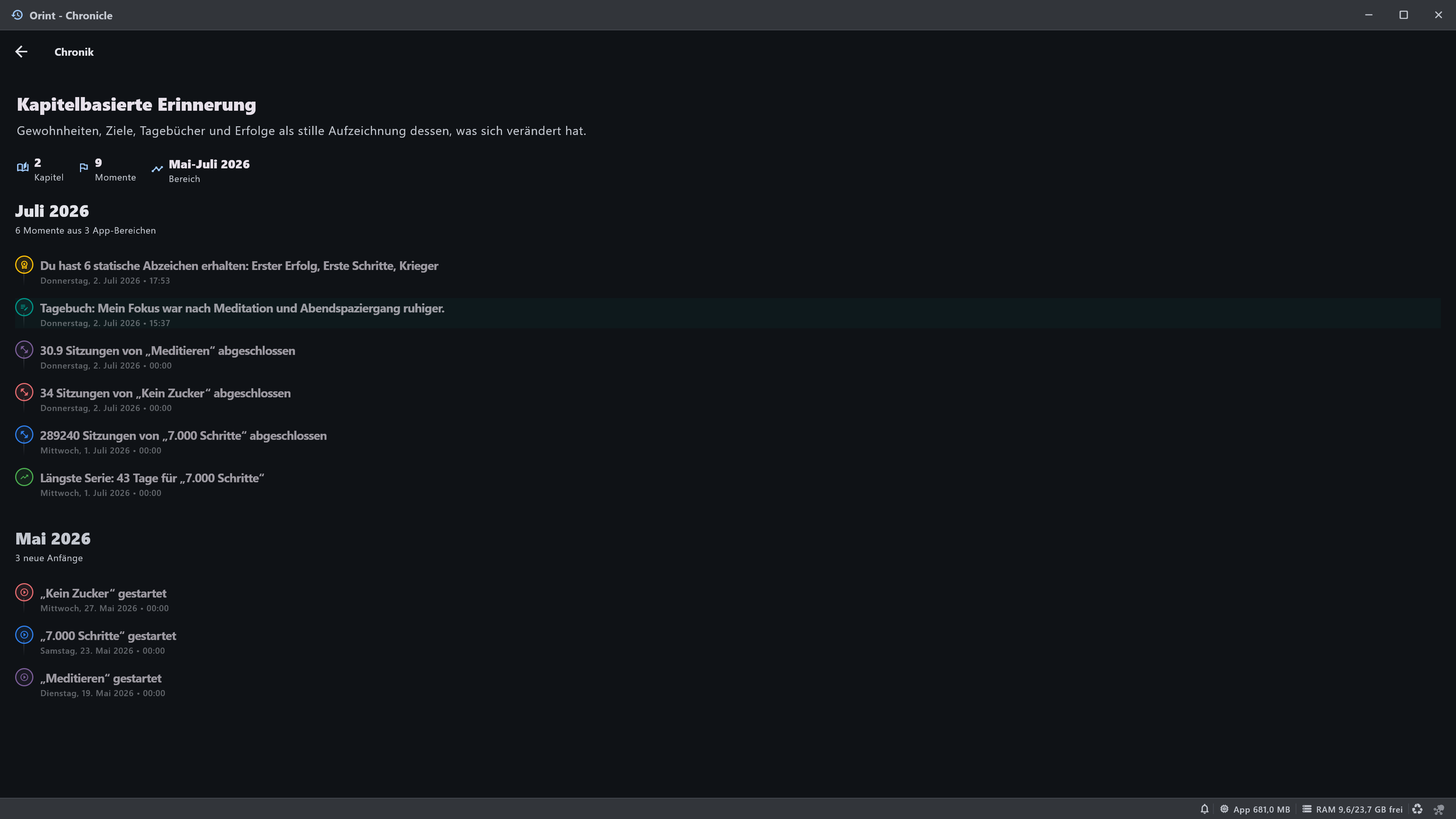 Windows Chronicle screenshot