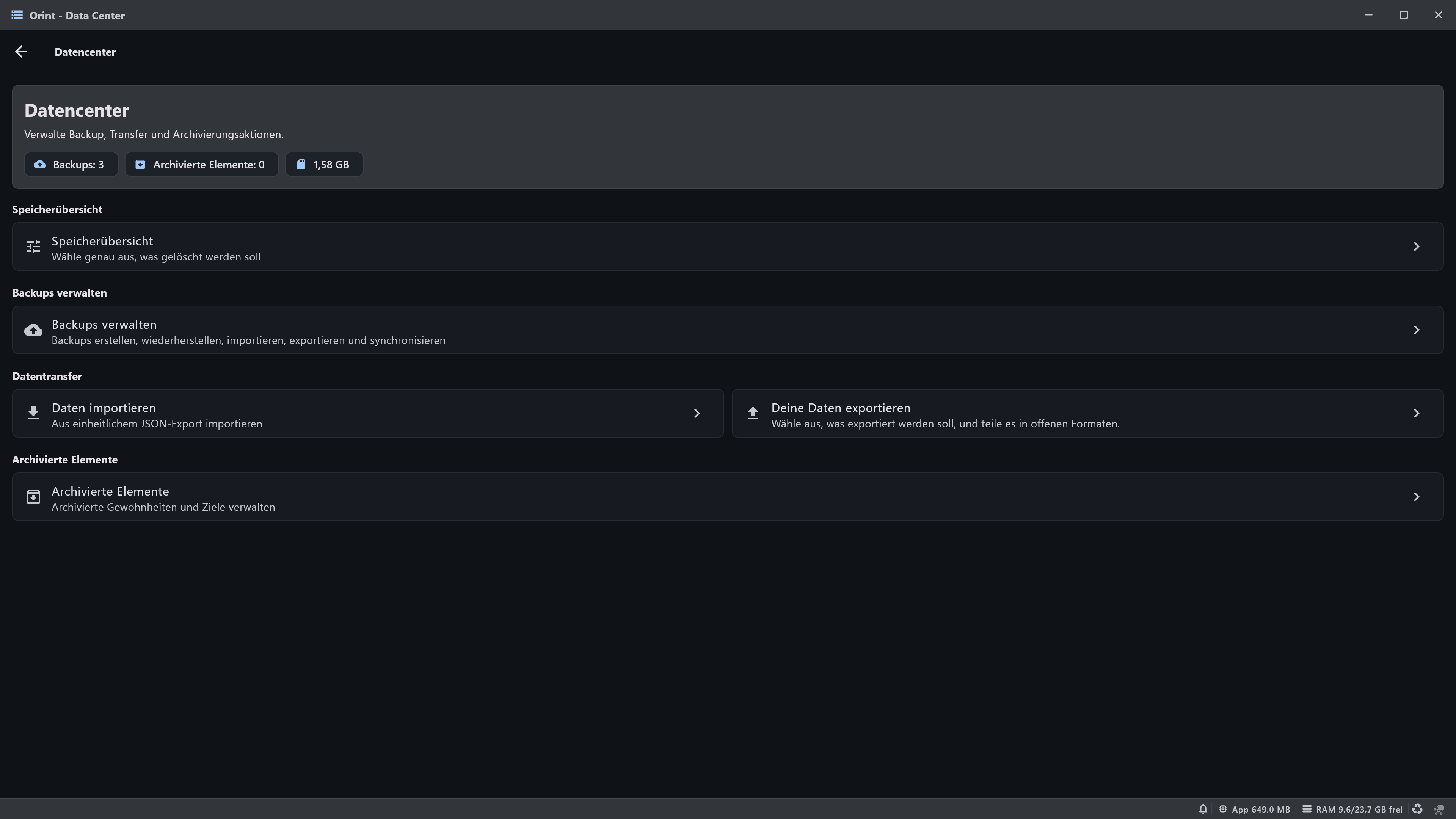 Windows Data Center screenshot