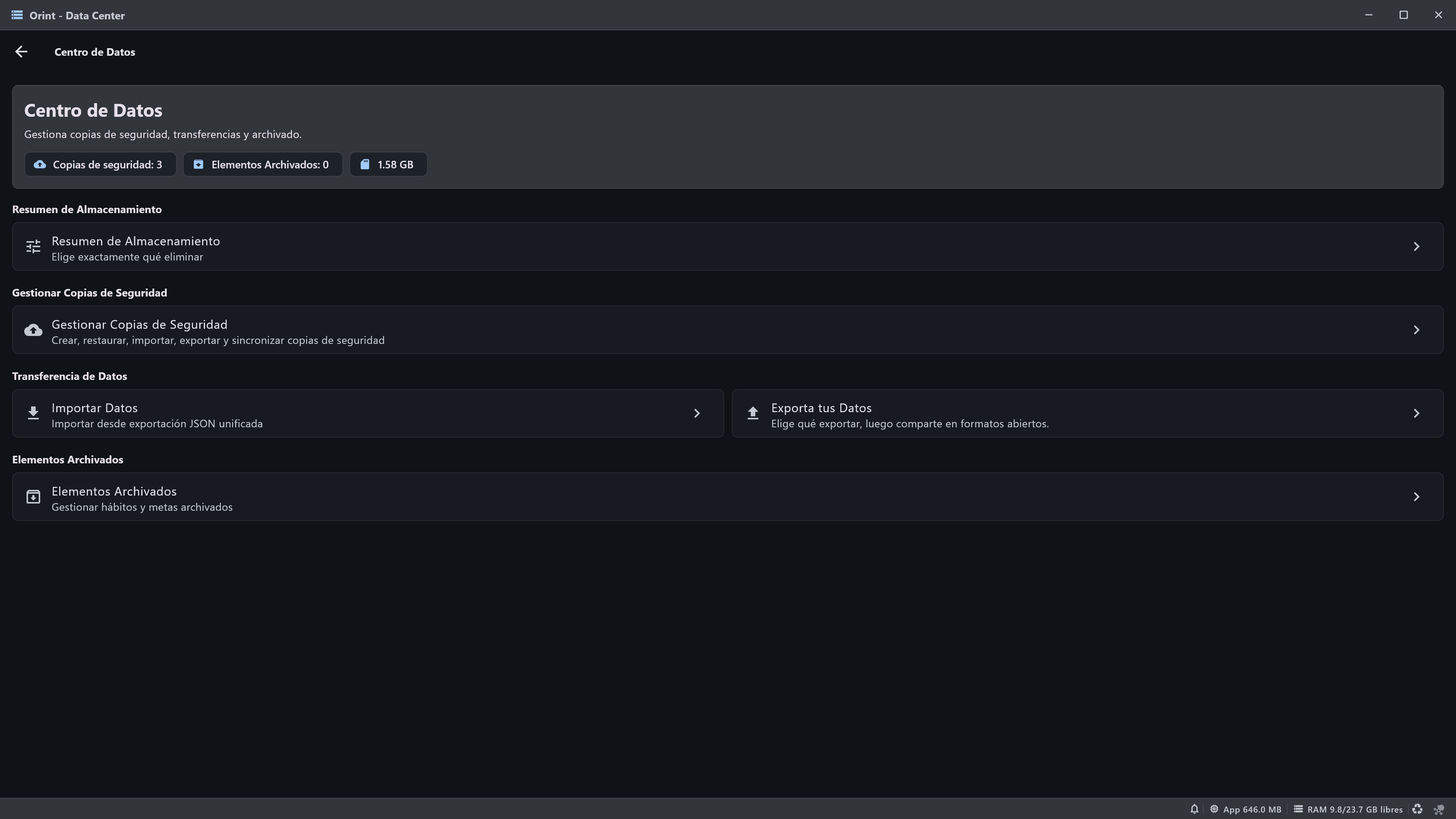 Windows Data Center screenshot