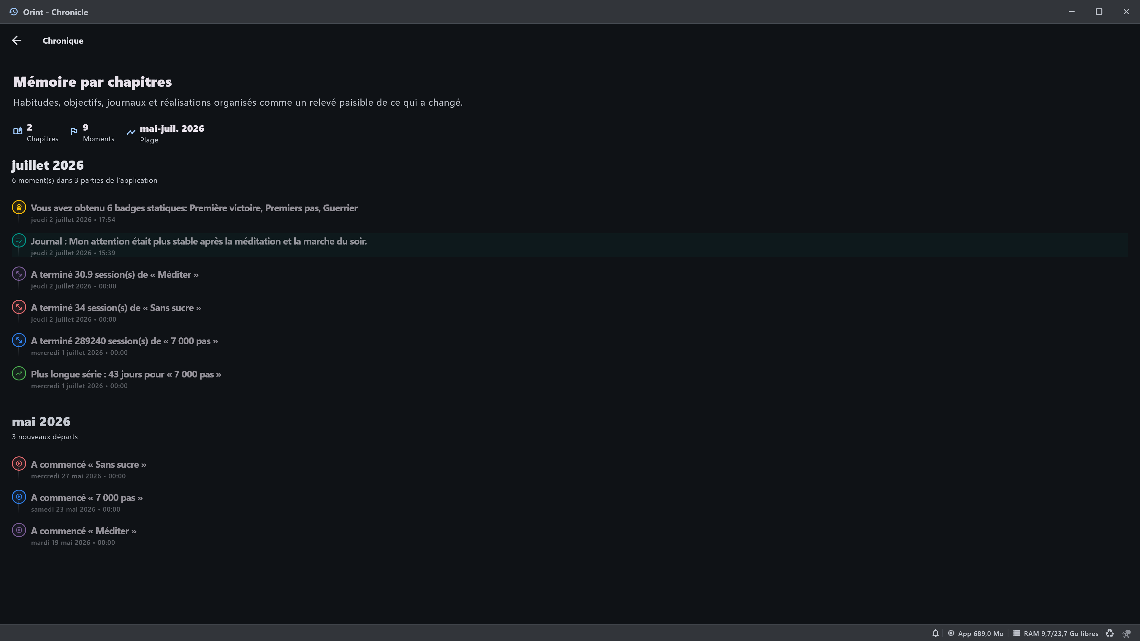 Windows Chronicle screenshot