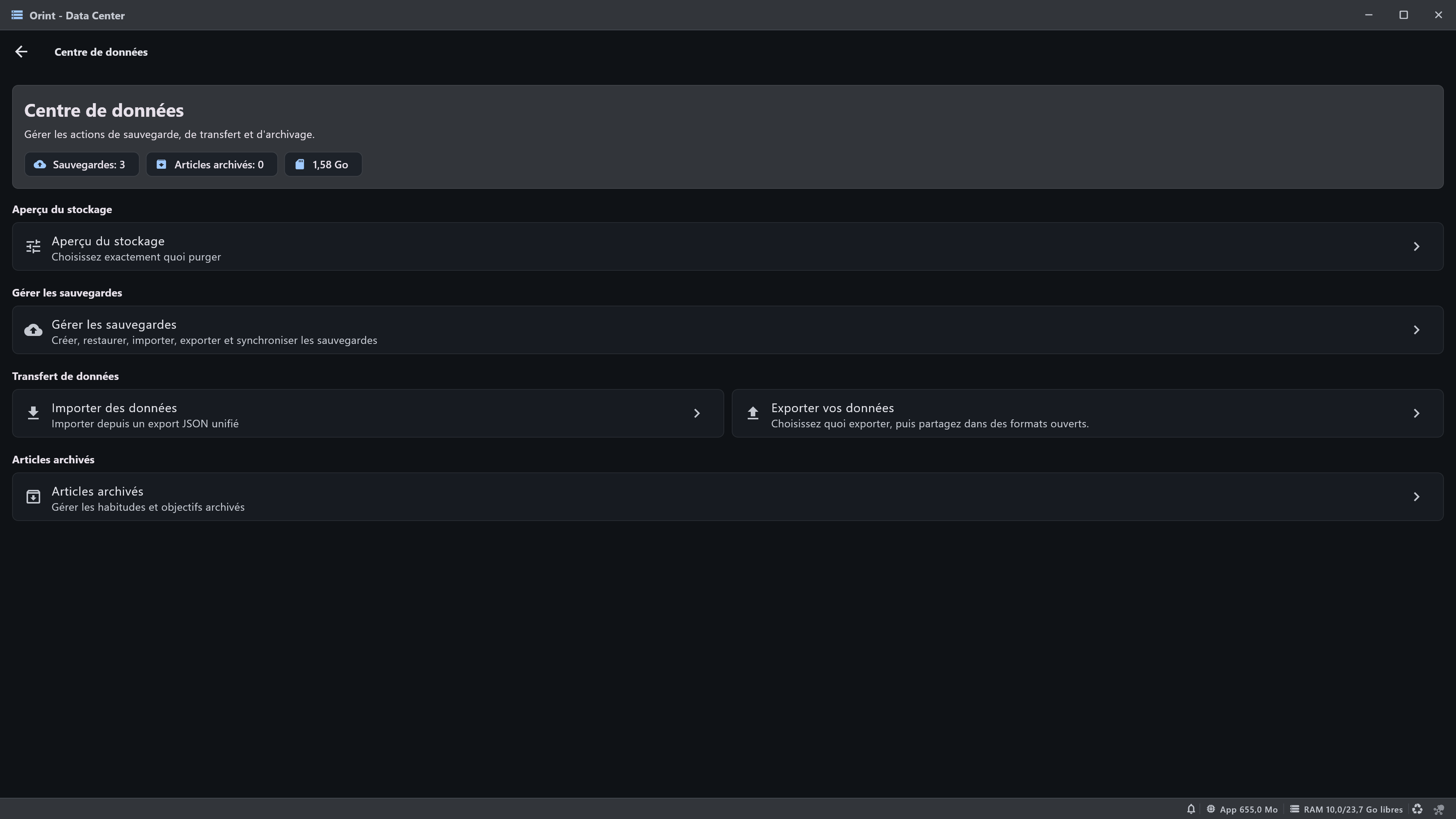 Windows Data Center screenshot