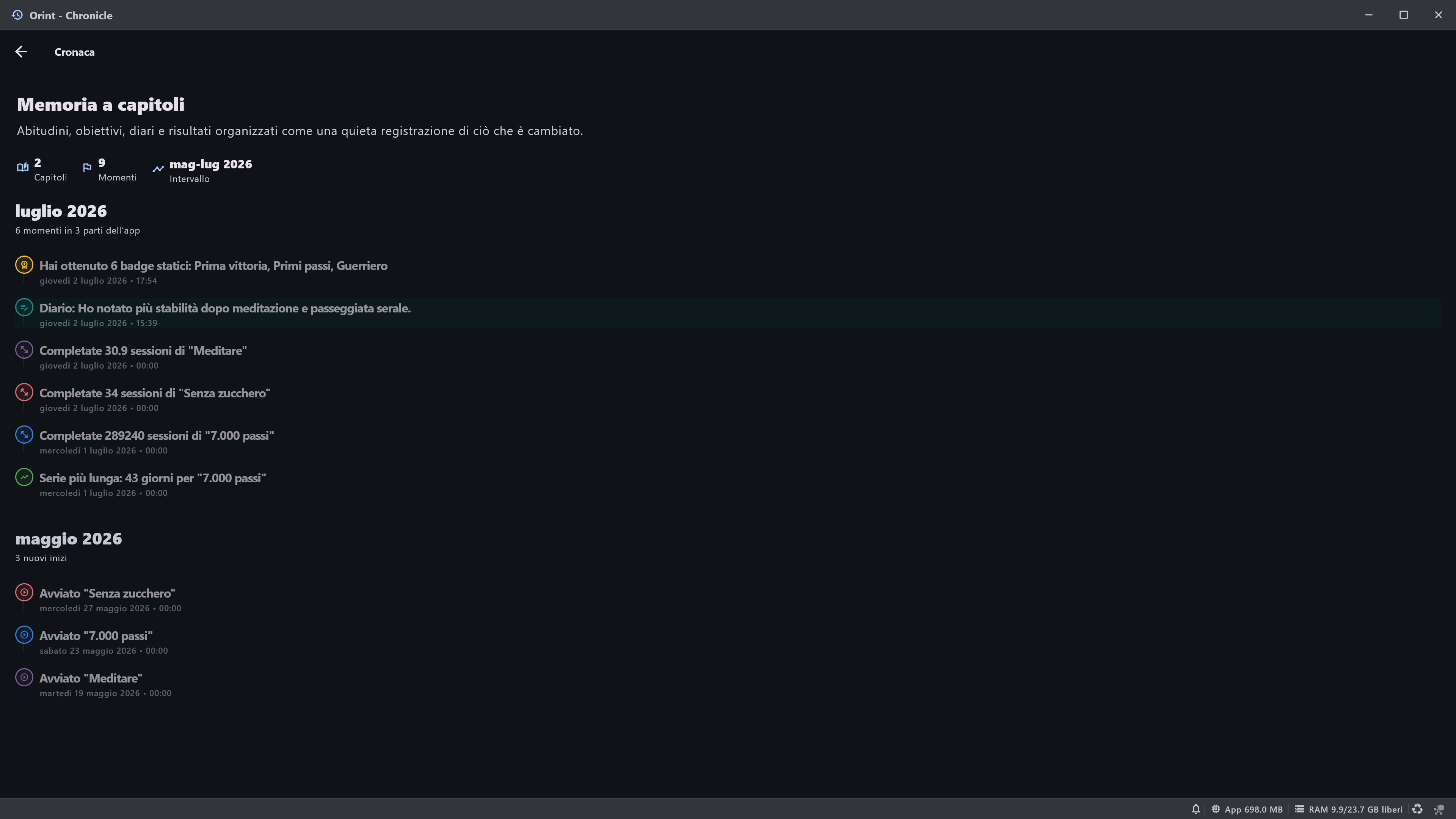Windows Chronicle screenshot