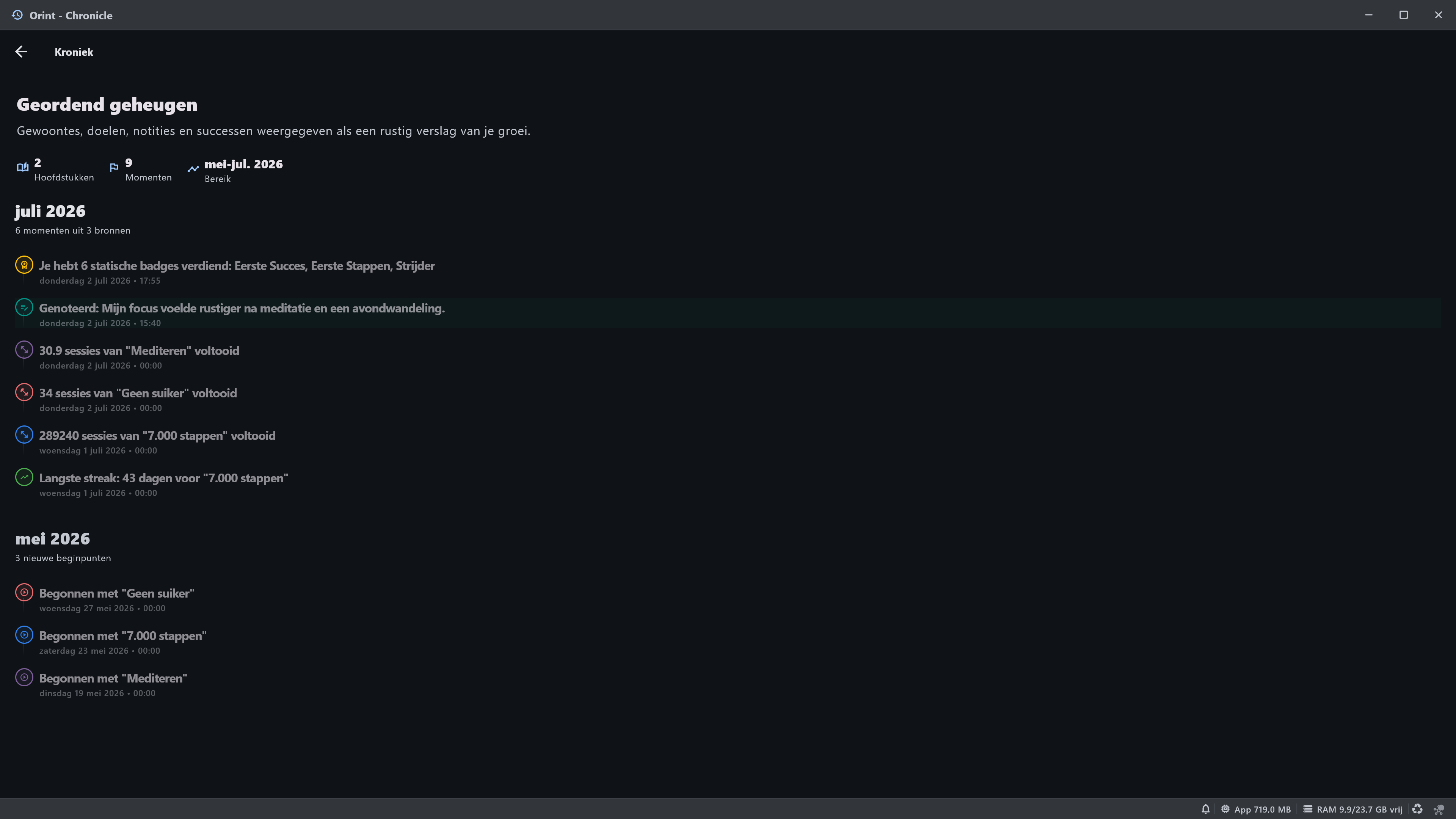 Windows Chronicle screenshot