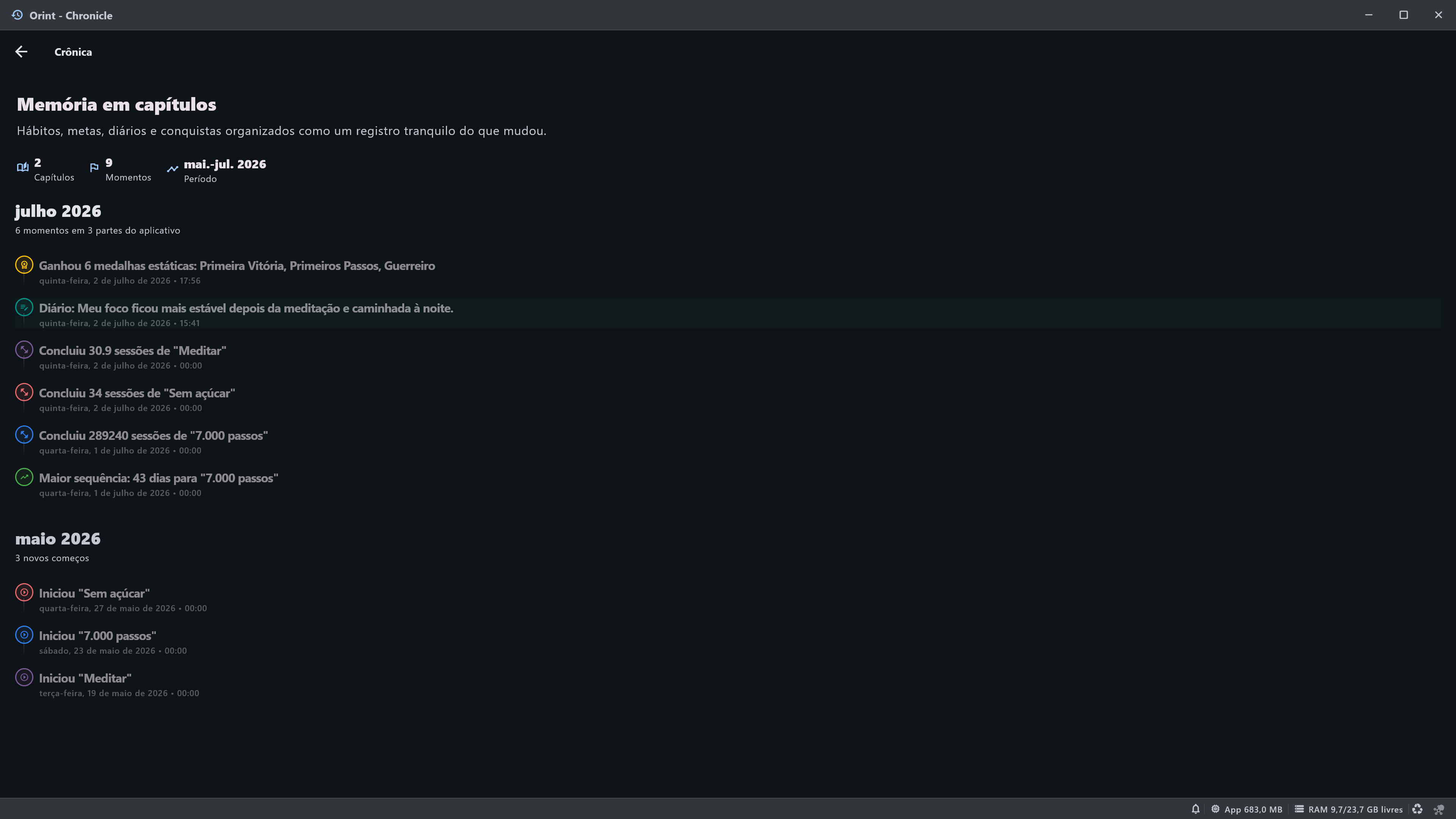 Windows Chronicle screenshot