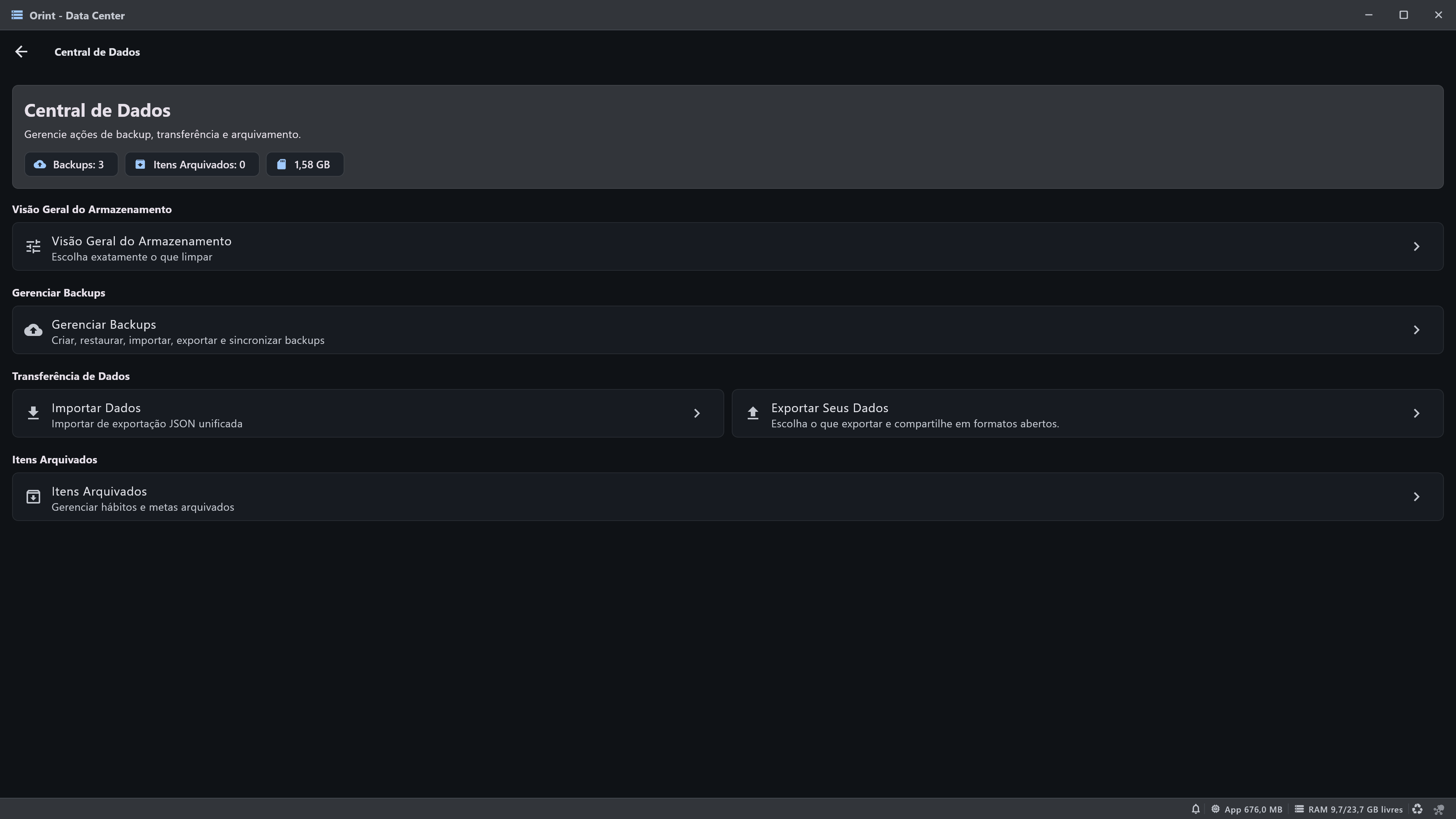 Windows Data Center screenshot