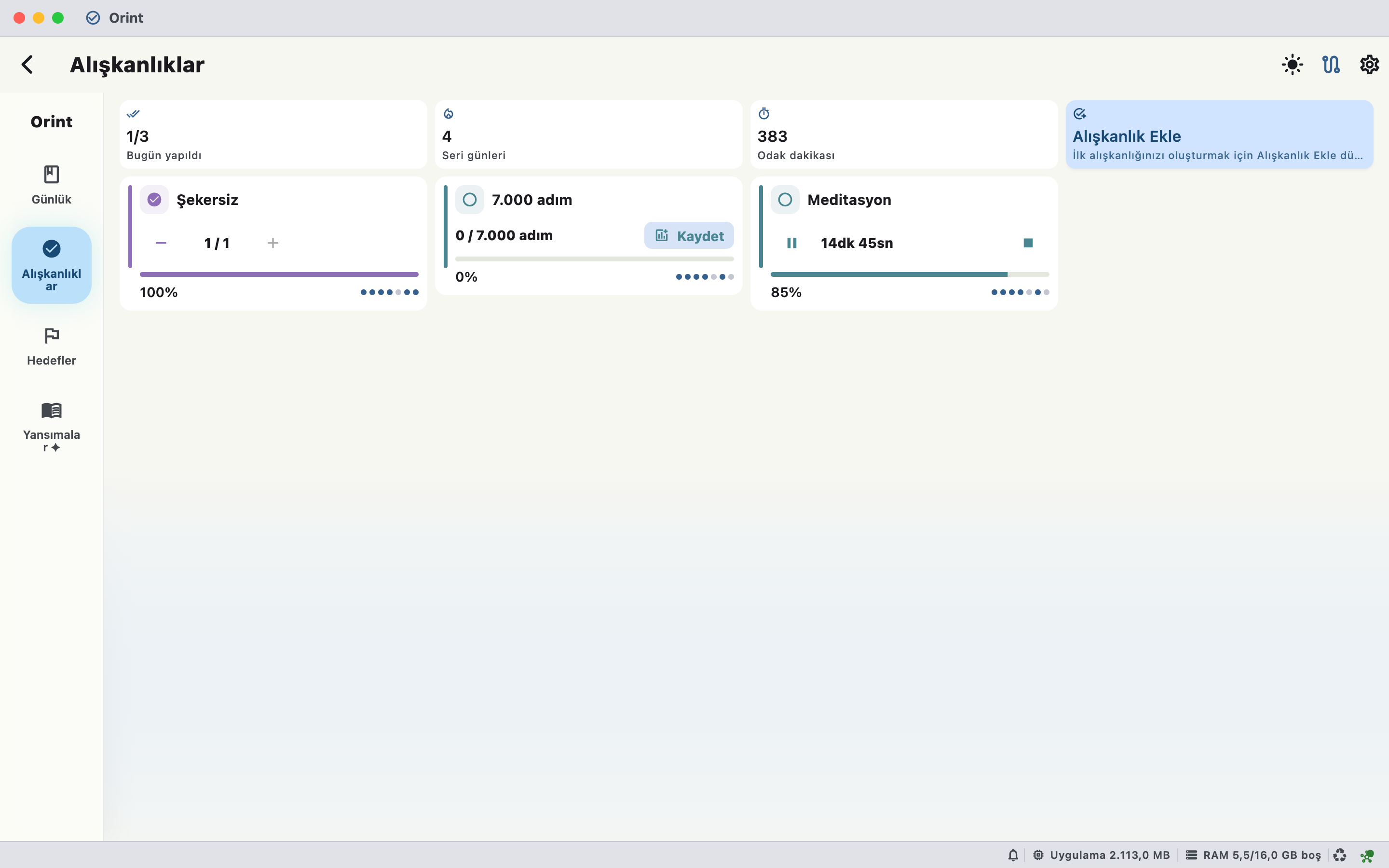 Mac Habits screenshot