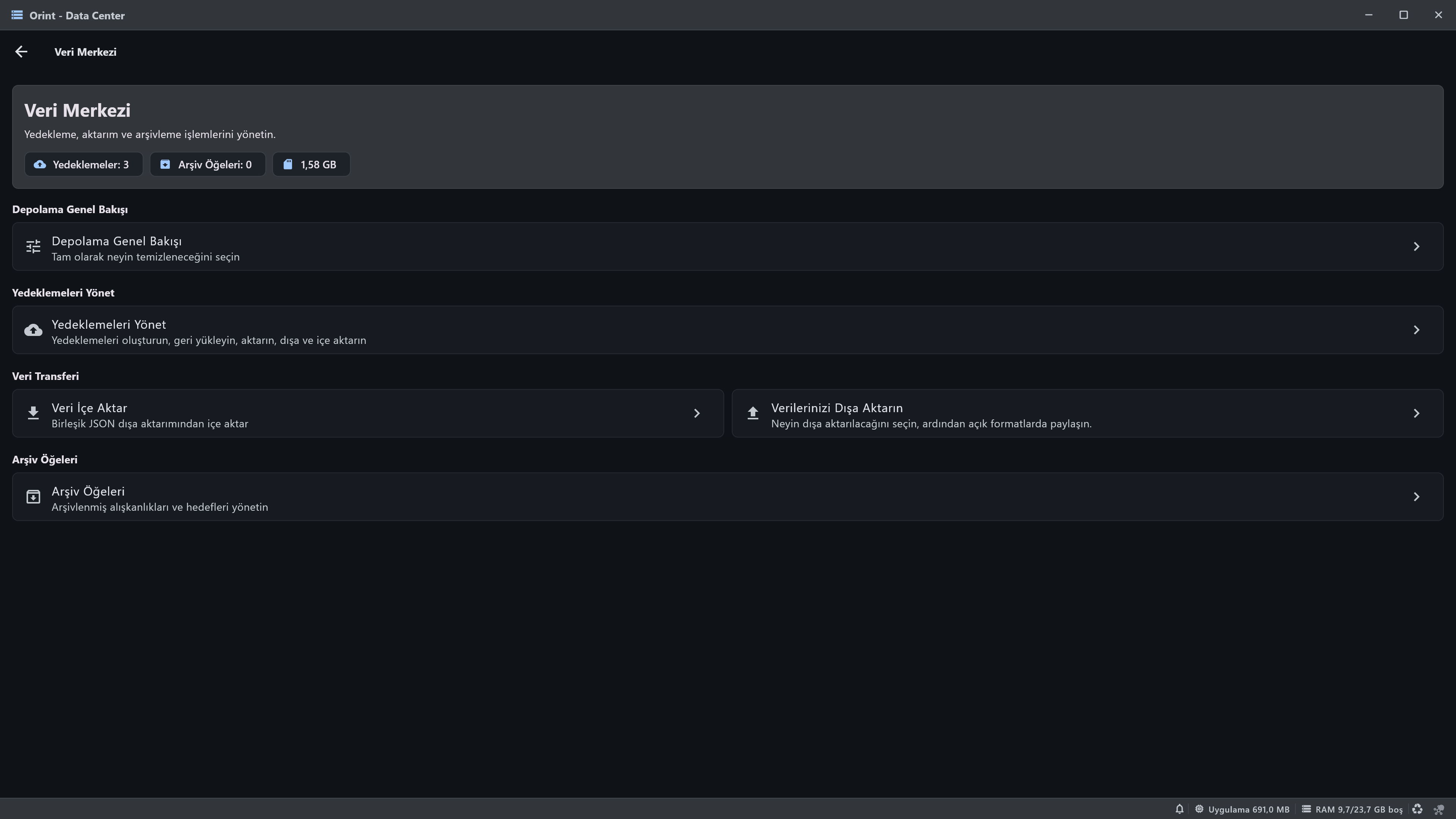 Windows Data Center screenshot